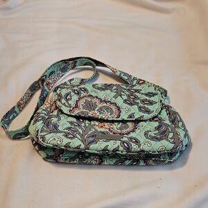 Vera Bradley On The Go Crossbody Bag In Fan Flowers